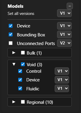 Model version selector (placeholder)