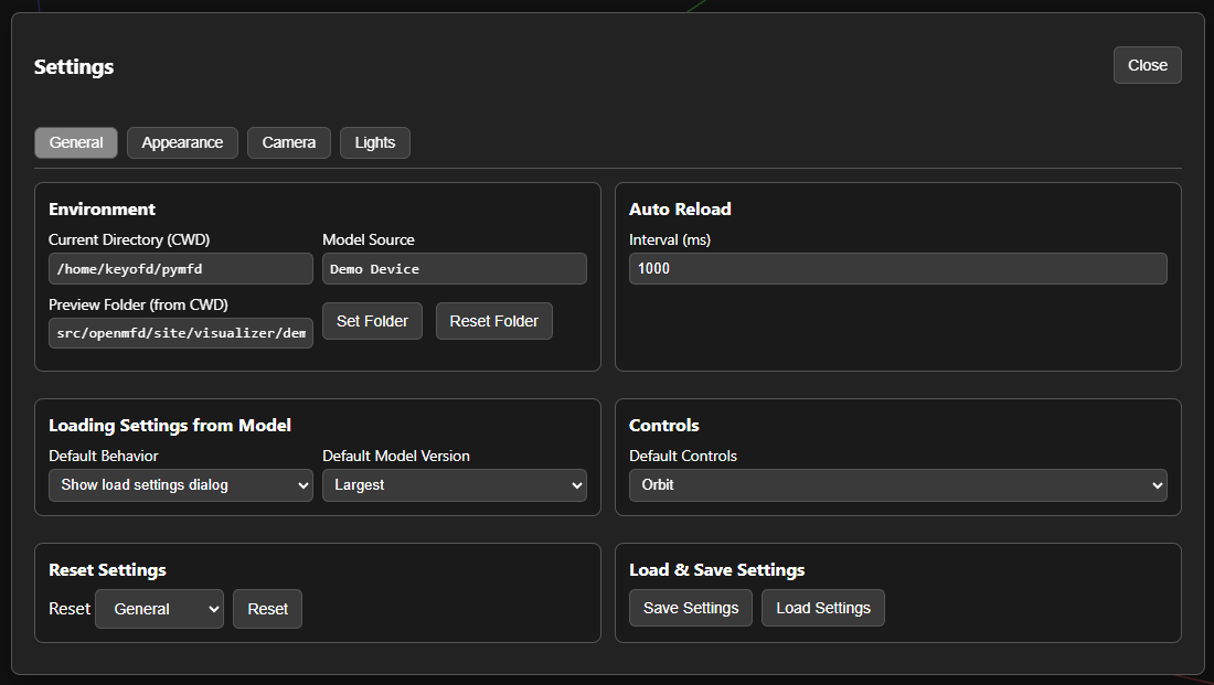 General tab (placeholder)